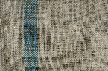 Brown gunny texture with green stripe