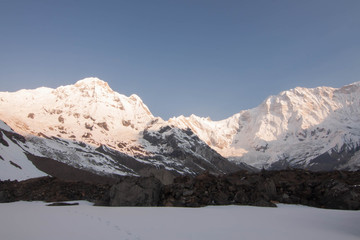 Trekking to Annapurna base camp in Nepal