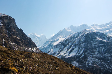 Trekking to Annapurna base camp in Nepal