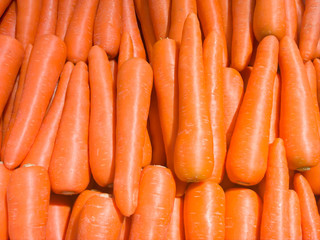 Fresh carrot in the grocery store