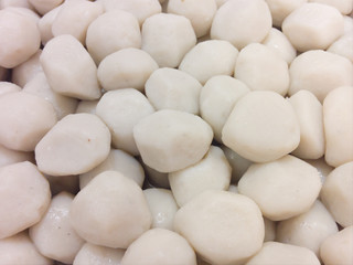 Fish meat ball in supermarket