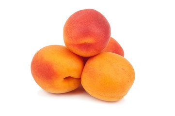 solated juicy apricots