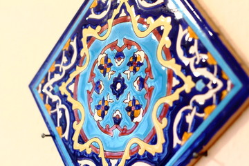 Tile texture mosaic pattern from Isfahan, Iran 