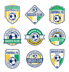 Naklejka premium Set of Soccer Football Club Logo