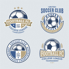 Naklejka premium Set of Soccer Football Club Logo