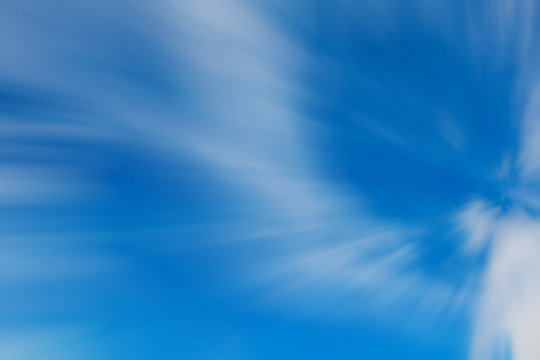 Motion blur abstract background - fast moving in the sky