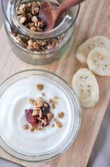 above yogurt bowl with granola