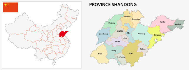 shandong province administrative map