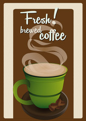 Fresh brewed coffee card