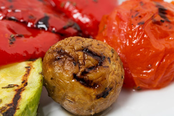 Delicious grilled vegetables.