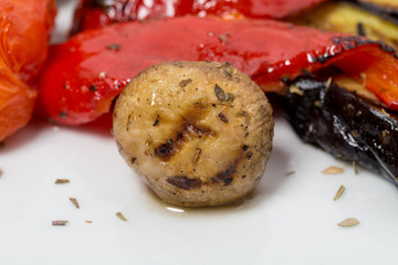 Delicious grilled vegetables.