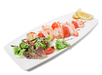 Grilled shrimp skewers.