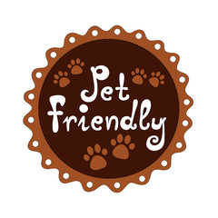 Pet friendly vector badge
