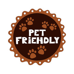 Pet friendly vector badge