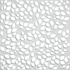 Abstract natural pattern with leaves