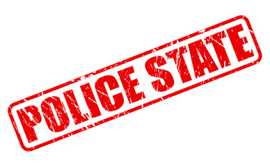 POLICE STATE red stamp text