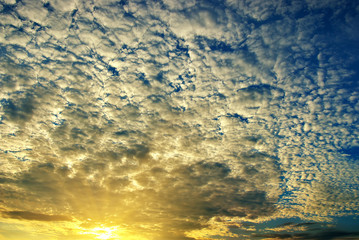 Sunset sunrise with clouds