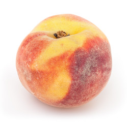 Peach isolated on white background with clipping path