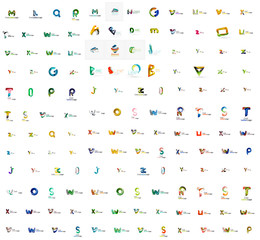 Mega set of letter logos