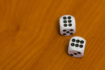 lucky dice orange background