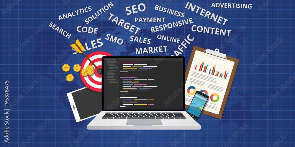 Poster website development concept and preparation process