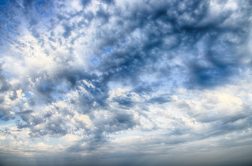 Obraz premium Dramatic sky with stormy clouds.HDR image