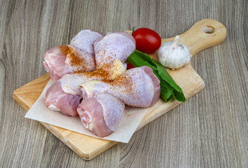 Raw chicken legs