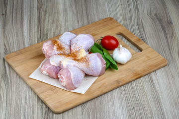 Raw chicken legs