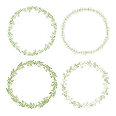 Set  of circle borders and frames