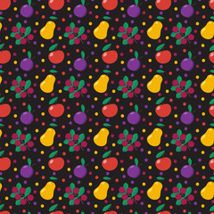 Seamless Pattern with fruits