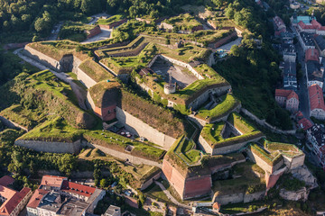 aerial view of the  historic fortress in Klodzko city