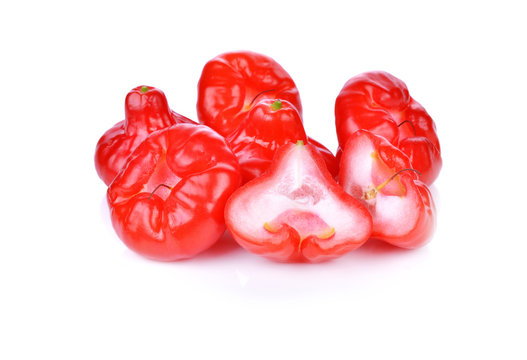 Rose apple isolated on the white background