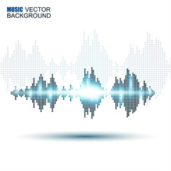 Abstract music sound waves background