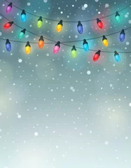 Printed kitchen splashbacks For kids Christmas lights theme image 6