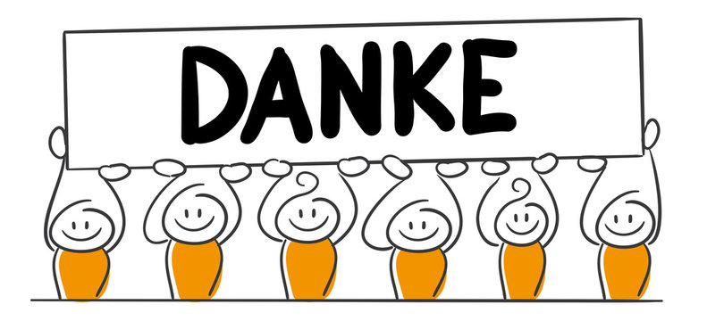 Strichm&auml;nnchen Serie Pumpy / Danke