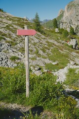 Direction sing on a trail