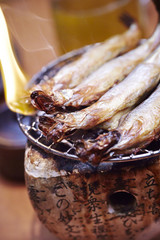 ししゃもの網焼き