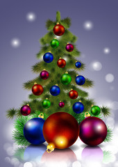 Christmas tree with decorations