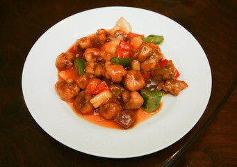 Pork slices in soy sauce - Chinese cuisine