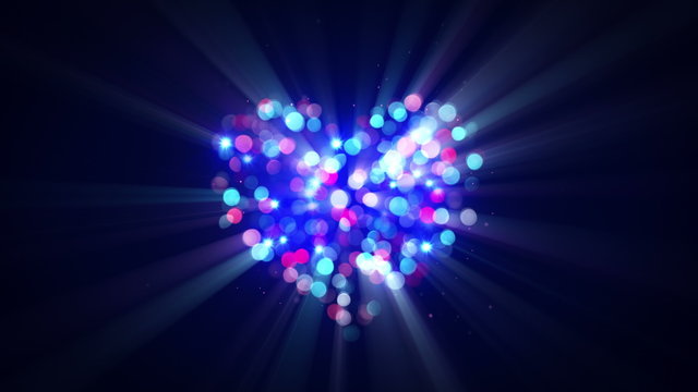 flashing disco heart shape loopable animation 4k (4096x2304)
