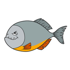Piranha Cartoon, vector