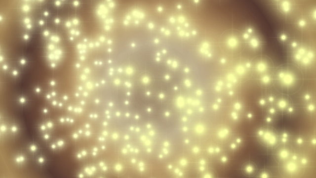 Shiny gold particles background animation - 4K. Shiny gold particles flying over a radial background animation - 4K
