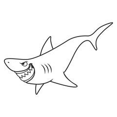 Fototapeta premium cartoon shark