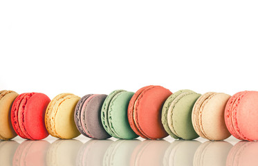 Stack Focus Image Of Colorful French Macarons : Retro Filtered P