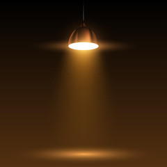 Fototapeta na wymiar Lamp with light spot