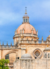 Obraz premium Cathedral in evening time. Jerez de la Frontera, Spain