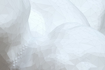 White grayish abstract polygonal surface - horizontal background