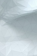 White grayish abstract polygonal surface - vertical background