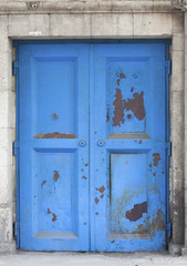 Old blue door