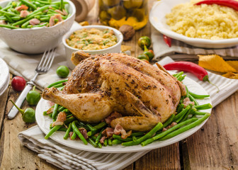 Feasting - Baked chicken stuffed
